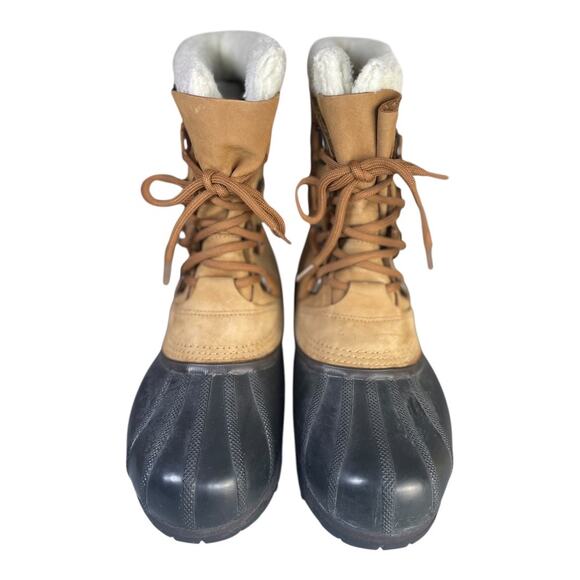 Sorel Men’s Caribou Waterproof Tan Leather Winter Boots Size-10 - Picture 3 of 9
